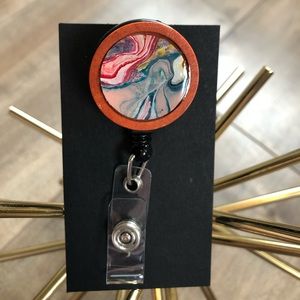 Retractable Nametag Badge Holder Lanyard Handmade